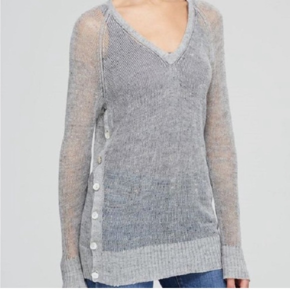 Eileen Fisher Sweaters - THE Fisher Project Open Knit Linen Tunic Sweater XL FLAW
